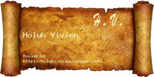 Holub Vivien névjegykártya